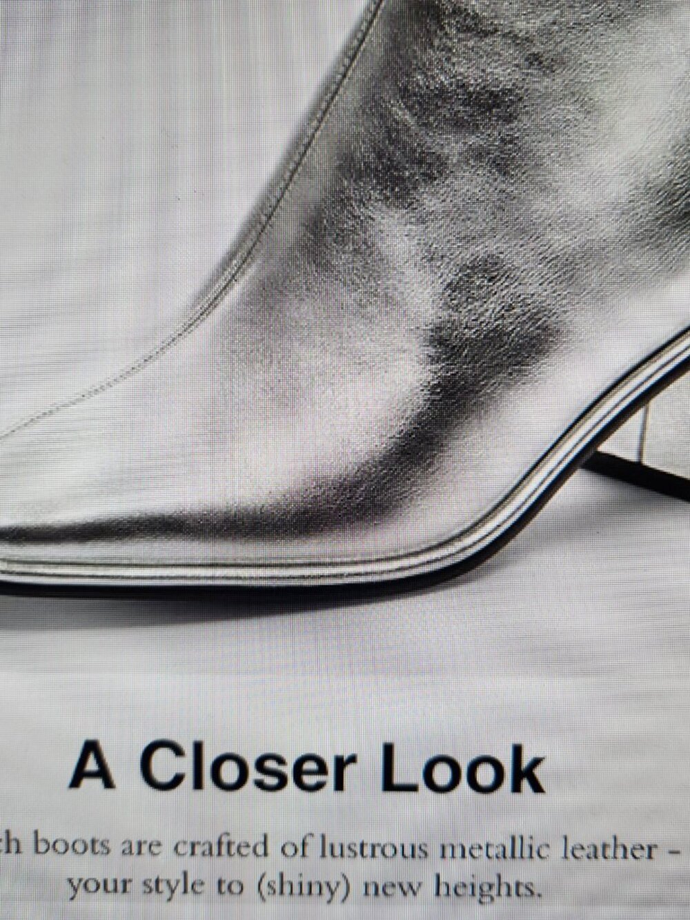 Coach "Gigi" Silver Leather Booties. NIB. Size 7 - Picture 5 of 16